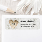 Birch Tree Carved Herz Rustikal (Insitu)