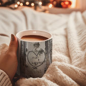 Birch Tree Custom Country Rustic Carved Heart Tasse