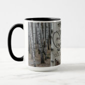 Birch Tree Custom Country Rustic Carved Heart Tasse (Links)
