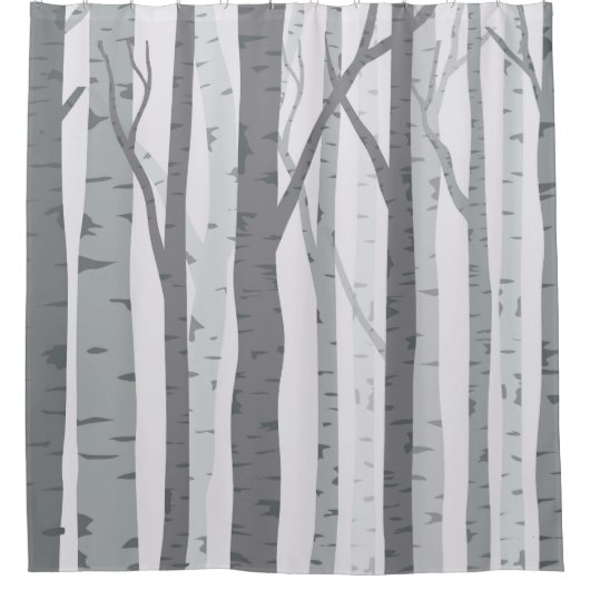 Birch Tree Duschvorhang (Vorderseite)
