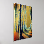 Birch Tree Forest in Daylight Foliendrucke (Ablage )