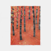 Birch Tree Forest Landschaft Fleecedecke (Vorderseite)