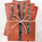 Birch Tree Forest Landschaft Geschenkpapier Set