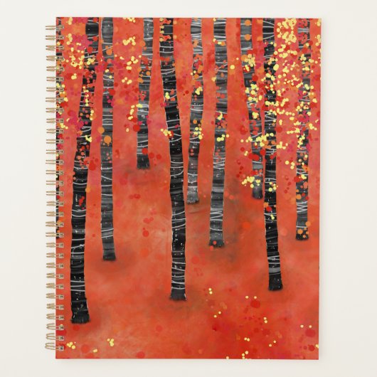 Birch Tree Forest Landschaft Planer (Vorderseite)