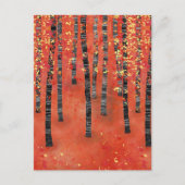 Birch Tree Forest Landschaft Postkarte (Vorderseite)