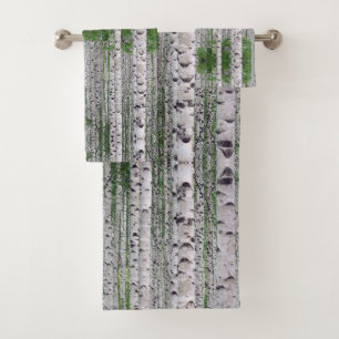Birch Tree Forest Nature Badhandtuch Set