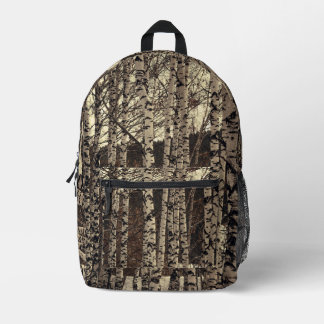 Birch Tree Forest Nature Bedruckter Rucksack