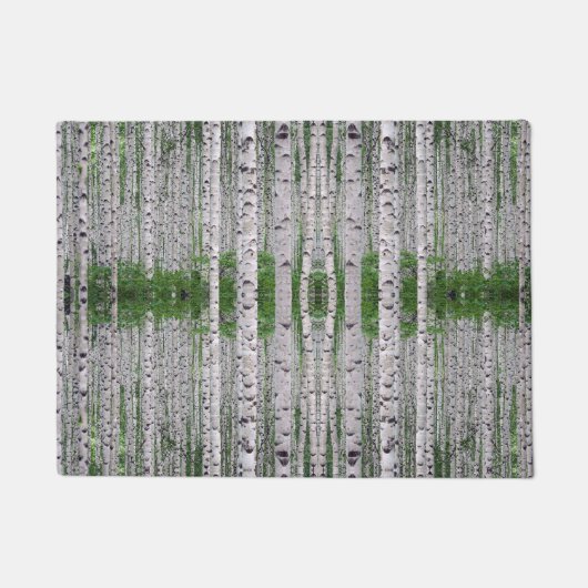 Birch Tree Forest Nature Door Mat Fußmatte (Vorderseite)