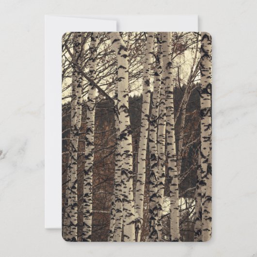 Birch Tree Forest Nature Einladung (Vorderseite)