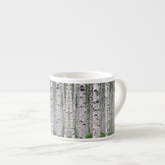 Birch Tree Forest Nature Espressotasse (Vorderseite Rechts)