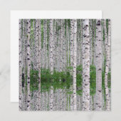 Birch Tree Forest Nature Flat Card (Vorne/Hinten)