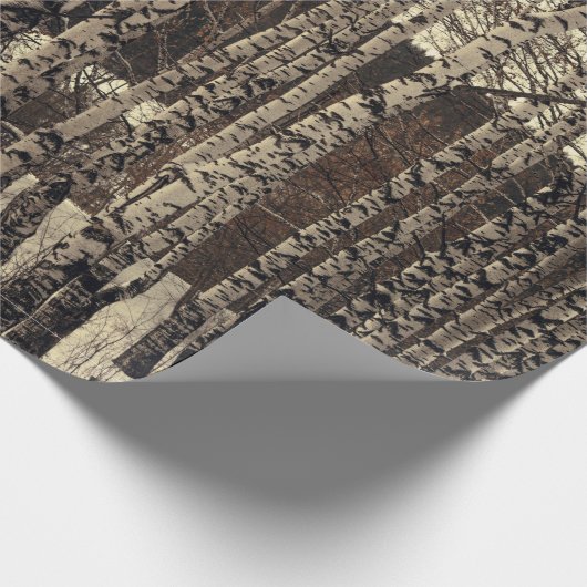 Birch Tree Forest Nature Geschenkpapier (Ecke)
