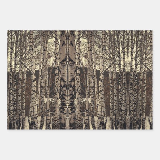 Birch Tree Forest Nature Geschenkpapier Set (Vorderseite 2)