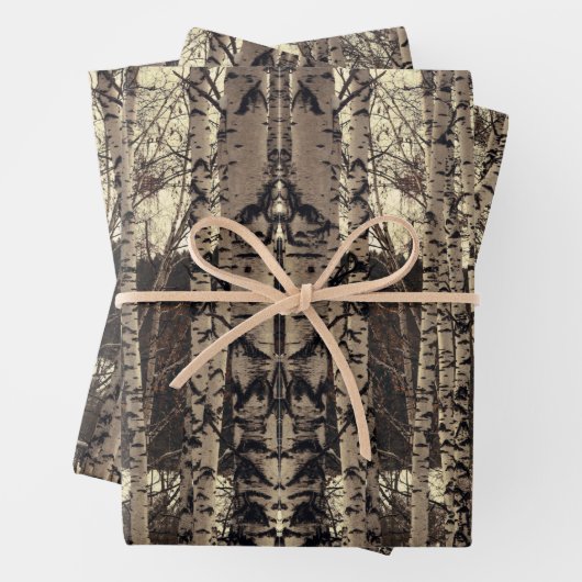Birch Tree Forest Nature Geschenkpapier Set (Beispiel)