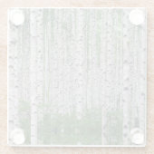 Birch Tree Forest Nature Glasuntersetzer (Rückseite)