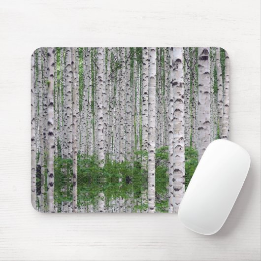 Birch Tree Forest Nature Mousepad (Mit Mouse)