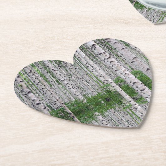 Birch Tree Forest Nature Paper Untersetzer (angewinkelt)