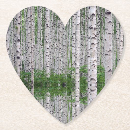 Birch Tree Forest Nature Paper Untersetzer (Vorderseite)