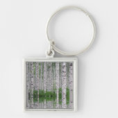 Birch Tree Forest Nature Schlüsselanhänger (Vorne)