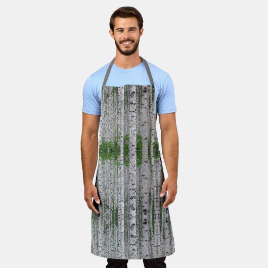 Birch Tree Forest Nature Schürze (Getragen)