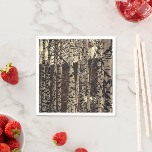 Birch Tree Forest Nature Serviette (Beispiel)