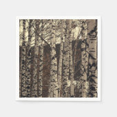 Birch Tree Forest Nature Serviette (Vorderseite)