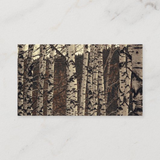 Birch Tree Forest Nature Visitenkarte (Vorderseite)