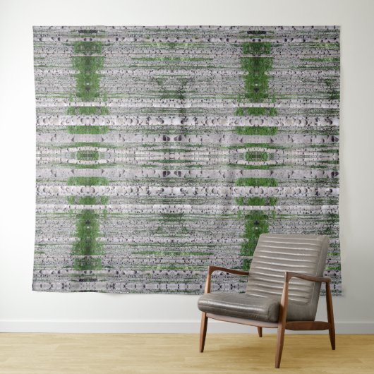 Birch Tree Forest Nature Wandteppich (Beispiel (Horizontal))