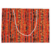 Birch Tree Forest Pattern Große Geschenktüte (Rückseite)