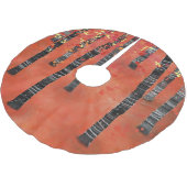 Birch Tree Forest Polyester Weihnachtsbaumdecke (Schrägansicht)