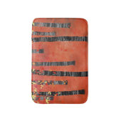 Birch Tree Forest Red Badematte (Vorderseite Vertikal)