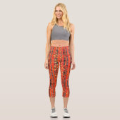 Birch Tree Forest Red Capri Leggings (Vorderseite)