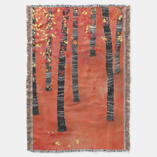 Birch Tree Forest Red Decke