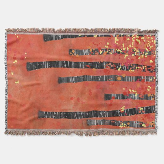 Birch Tree Forest Red Decke (Vorderseite)