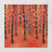 Birch Tree Forest Red Hinweiskarte (Vorderseite)