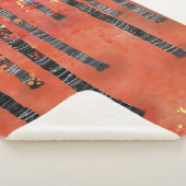 Birch Tree Forest Red Sherpadecke (3/4)