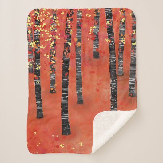 Birch Tree Forest Red Sherpadecke (Vorderseite)