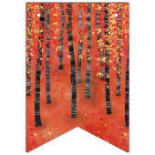 Birch Tree Forest Red Wimpelkette (Zweite Fahne)
