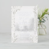 Birch Tree Forest Wedding Folieneinladung (Stehend vorne)