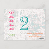 Birch Tree Forest Wedding Tischnummer (Rückseite)