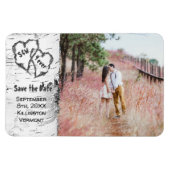 Birch Tree Foto Speichern Sie das Datumsfenster Magnet (Horizontal)