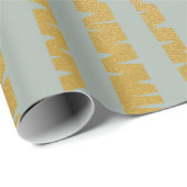 Birch Tree Golden Gray Blue Vip Streifen Geschenkpapier (Rolleneckpunkt)