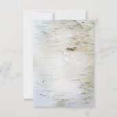 Birch tree heart initials rustikale Hochzeit RSVP  Karte (Rückseite)