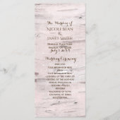 Birch Tree & Heart Rustic Wedding Program Programm (Vorderseite)