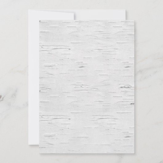 Birch Tree Heart Wedding Einladung (Rückseite)