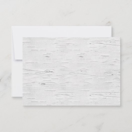 Birch Tree Heart Wedding RSVP Card (Rückseite)