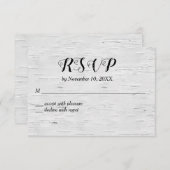 Birch Tree Heart Wedding RSVP Card (Vorne/Hinten)