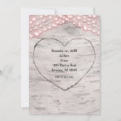 Birch Tree Herz & Pink Lights Sweet 16 Einladung (Rückseite)