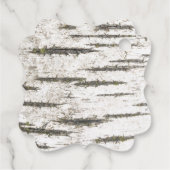 Birch Tree Herz Rustic Vielen Dank Geschenkanhänger (Rückseite)