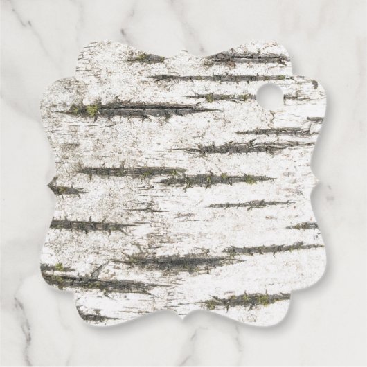 Birch Tree Herz Rustic Vielen Dank Geschenkanhänger (Rückseite)